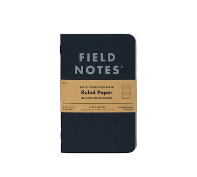 Pitch Black Ruled Memo Book 3-Pack