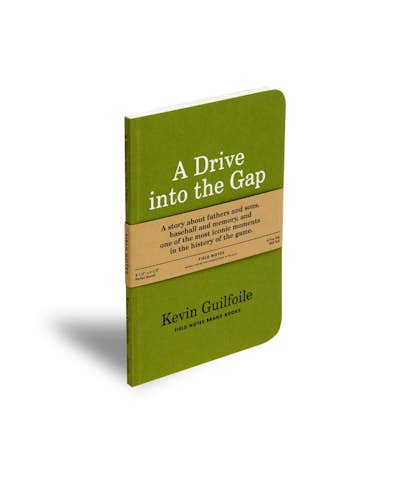 Front of "A Drive into the Gap" book with green cover shown at an angle.